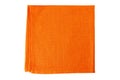 Orange textile napkin on white Royalty Free Stock Photo