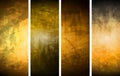 Orange textural backgrounds set