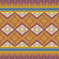 Orange Thai silk fabric pattern