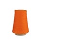 Orange Thread Spool on White Background Royalty Free Stock Photo