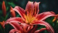 orange tiger lily A fire lily that blooms with color and beauty Royalty Free Stock Photo