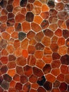 Orange tile mosaic pattern