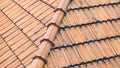 Orange tile roof as a background texture Royalty Free Stock Photo