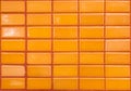 Orange tile wall Royalty Free Stock Photo