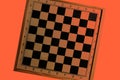 Orange Tilted Chess Board Design Royalty Free Stock Photo