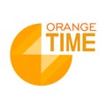 orange time logo concept design vector illustration Royalty Free Stock Photo