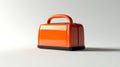 An orange toaster on a white background, rendered in 3D Royalty Free Stock Photo