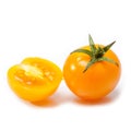 Orange tomato isolated on white background Royalty Free Stock Photo