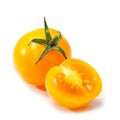 Orange tomato isolated on white background Royalty Free Stock Photo