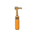 Orange Tooth drill icon isolated on white background. Dental handpiece for drilling and grinding tools. Medical Royalty Free Stock Photo