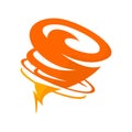 Orange tornado vector logo icon