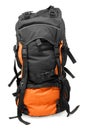 Orange tourist backpack Royalty Free Stock Photo