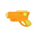 Orange toy gun, weapon pistol for kids game vector Illustration on a white background Royalty Free Stock Photo