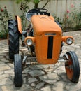 very old Orange tractor Royalty Free Stock Photo