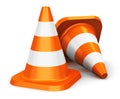 Orange traffic cones