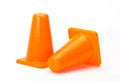 Orange Traffic cones on white