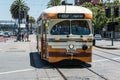 Orange tram in San Francisco Royalty Free Stock Photo