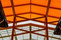Orange translucent roof or orange skylight roof Royalty Free Stock Photo