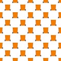 Orange trash can pattern seamless vector