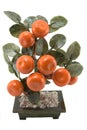 Orange tree in a flowerpot Royalty Free Stock Photo