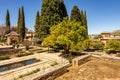 Orange tree in gardens of Partal in Alhambra, Granada, Spain Royalty Free Stock Photo