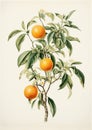 Orange tree plant food leaf fruit Royalty Free Stock Photo