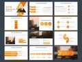 Orange triangle Bundle infographic elements presentation template. business annual report, brochure, leaflet, advertising flyer,