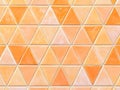 Warm Orange Peach Triangular Tiles Seamless. Royalty Free Stock Photo