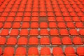 orange tribune without one seat Royalty Free Stock Photo