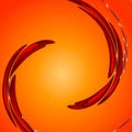 Orange twirl circular wave Royalty Free Stock Photo