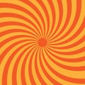 Orange Twisted Sunburst Vector Background: Abstract Wallpaper with Vibrant Sun Rays - Fully Customizable Royalty Free Stock Photo