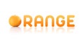 Orange - typography design Royalty Free Stock Photo