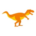 Orange tyrannosaur dinosaur icon Royalty Free Stock Photo