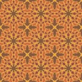 Orange universal vector seamless patterns, tiling. Geometric ornaments.