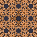 Orange universal vector seamless patterns, tiling. Geometric ornaments.