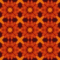 Orange universal vector seamless patterns, tiling. Geometric ornaments.