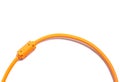 Orange USB cable isolated on white background Royalty Free Stock Photo