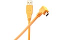 Orange USB cable isolated on white background Royalty Free Stock Photo