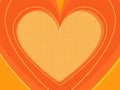 Orange Valentine heart. Symbol of love