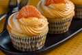 Orange Vanilla Bean Swirled Cupcakes