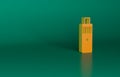 Orange Vape mod device icon isolated on green background. Vape smoking tool. Vaporizer Device. Minimalism concept. 3D Royalty Free Stock Photo