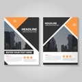 Orange Vector annual report Leaflet Brochure Flyer template design, book cover layout design, Abstract blue presentation templates Royalty Free Stock Photo