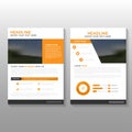 Orange Vector Leaflet Brochure Flyer business proposal template design, book cover layout design, Abstract orange template Royalty Free Stock Photo