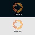 Orange vector logo. Fruits logo. Juice emblem.