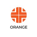 Orange vector logo. Fruits logo. Juice emblem.