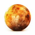 Orange Venus Planet In 3d Rendered Vector With White Background