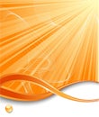 Orange vertical ray background Royalty Free Stock Photo