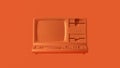 Orange Vintage Computer Royalty Free Stock Photo