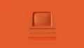 Orange Vintage Computer Royalty Free Stock Photo