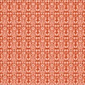 Orange vintage Paisley damask wallpaper